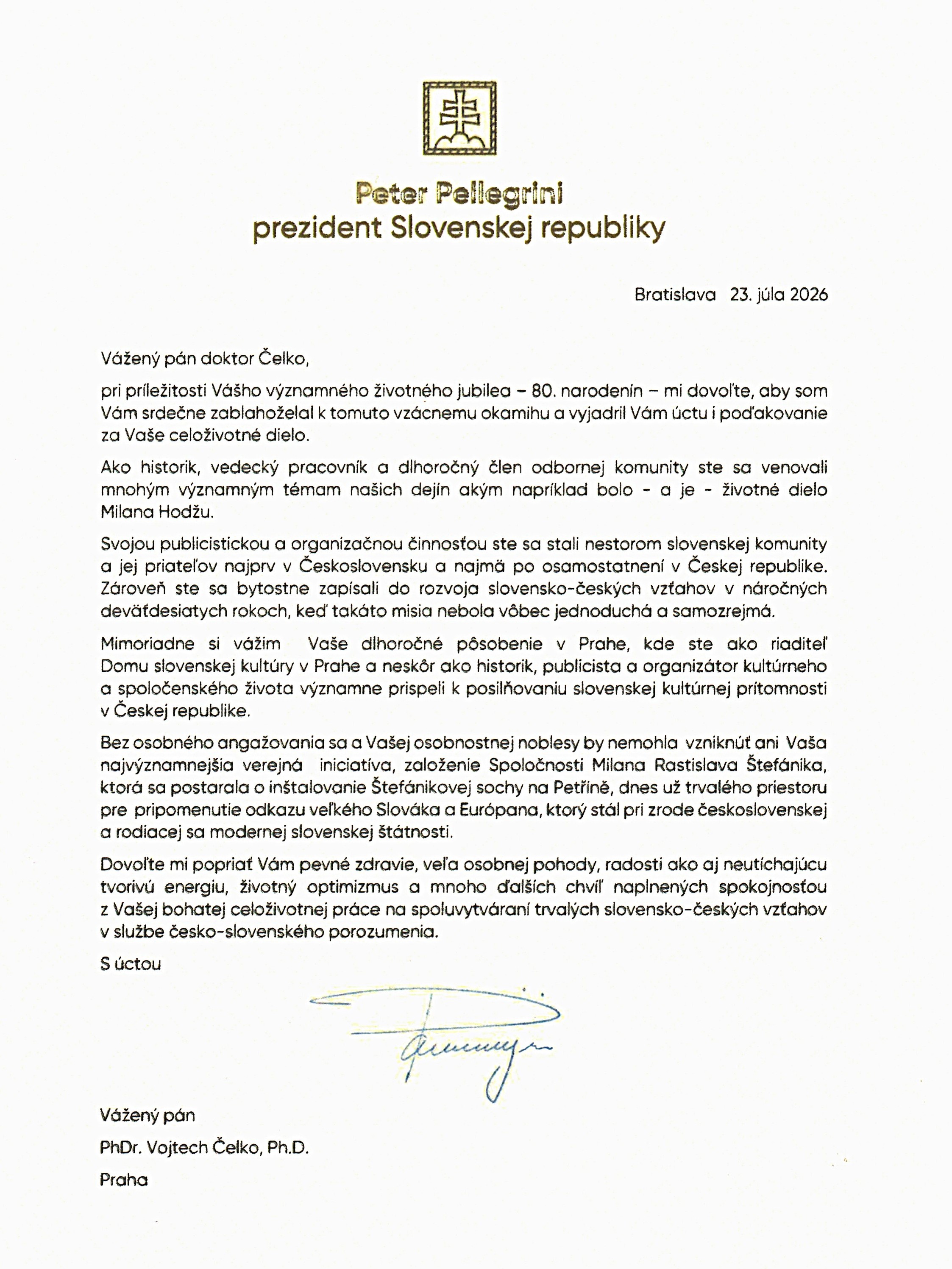 Prezident Pellegrini-VČ 80